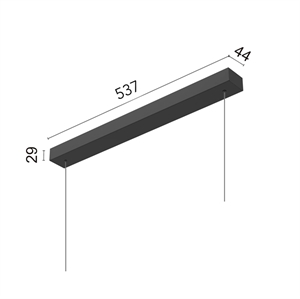 Zestaw Flos Surface do Lampa Wisząca Super Line 60W, Czarny , bez Możliwości Ściemniania