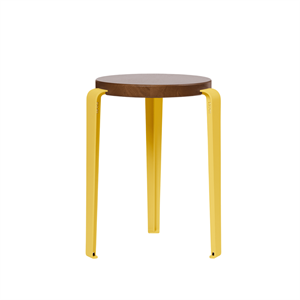 Stołek TipToe LOU w kolorze dębu bejcowanego/żółtego brioche