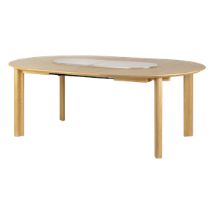 Stół Jadalny Umage Comfort Circle Smooth z Rozkładaną Częścią, Dąb/ Biały/stal