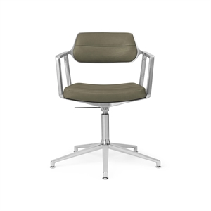 Krzesło Obrotowe Vipp 453 Swivel+ z Suwakami Podłogowymi Aluminiowy/ Bosco Green