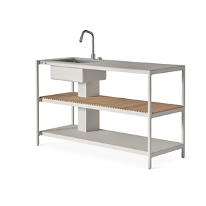 Vipp 742 Moduł Kuchni Otwartej, Duży , ze Zlewem , Aluminiowy/tek