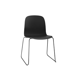 Krzesło do Jadalni Muuto Visu z Podstawa w Kształcie Sań , Czarny