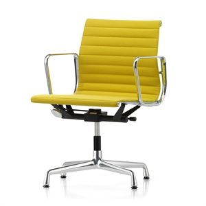 Krzesło Biurowe Vitra Aluminiowy EA 131 z Obrotem i Podłokietnikiem Pastel Zielony/ Canola