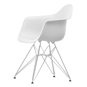 Plastikowe Krzesło do Jadalni Vitra Eames DAR RE Cotton White/ Chrom