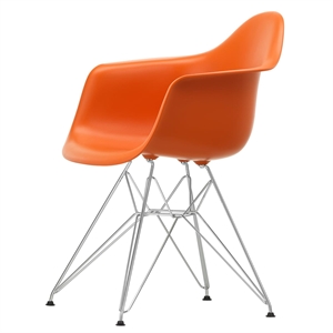 Plastikowe Krzesło do Jadalni Vitra Eames DAR RE Rusty Pomarańczowy/ Chrom