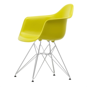 Plastikowe Krzesło do Jadalni Vitra Eames DAR RE Musztarda/ Chrom