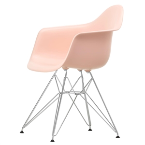 Plastikowe Krzesło do Jadalni Vitra Eames DAR RE Pale Rose/ Chrom