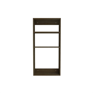 Półka z drewna trzy kwadratowe w kolorze wędzonego dębu