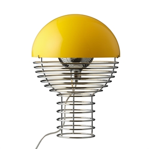Verpan Wire Lampa Stołowa Ø30 Chrom/ Żółta