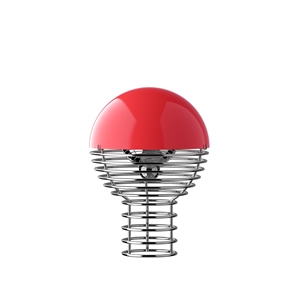 Verner Panton Wire Lampa Przenośna Czerwony